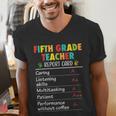 5th Grade Teacher Report Card Appreciation Men Women Men's V-Neck T-Shirt, funny gift