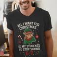 6-7 Students Saying 67 Xmas Six Seven Teacher Christmas Men's V-Neck T-Shirt, funny gift