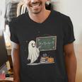 67 Teacher Halloween Ghost Six Seven Meme Math Joke Men's V-Neck T-Shirt, funny gift