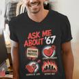 67 History Teacher Teacher 6 7 Overuse '67 Men's V-Neck T-Shirt, History Teacher Shirts, funny gift
