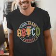 ABCD 3rd Grade Rocks Pencil Lightning Teachers Rock Boys Men's V-Neck T-Shirt, funny gift ABCD 3rd Grade Rocks Pencil Lightning Teachers Rock Boys Men's V-Neck T-Shirt, funny gift