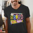 ABCD Pre-K Rocks Back To School PreK Kindergarten Teacher Men's V-Neck T-Shirt, funny gift