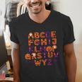 ABCs Learning Kindergarten Teacher Halloween Alphabet Men's V-Neck T-Shirt, funny gift ABCs Learning Kindergarten Teacher Halloween Alphabet Men's V-Neck T-Shirt, funny gift