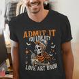 Admit It You Low Key Love Art Bruh Halloween Art Teacher Men's V-Neck T-Shirt, funny gift Admit It You Low Key Love Art Bruh Halloween Art Teacher Men's V-Neck T-Shirt, funny gift