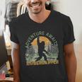 Adventure Awaits Bigfoot Teacher Kindergarten Back To School Men's V-Neck T-Shirt, funny gift Adventure Awaits Bigfoot Teacher Kindergarten Back To School Men's V-Neck T-Shirt, funny gift