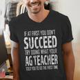 AG Teacher Shirt If At First You Don't Succeed Agriculture Men's V-Neck T-Shirt, funny gift AG Teacher Shirt If At First You Don't Succeed Agriculture Men's V-Neck T-Shirt, funny gift