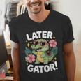 Alligator Later Gator Teacher Summer Last Day Fun Men's V-Neck T-Shirt, funny gift