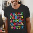 Alphabet Animals ABCs Zoo Kids Boys Girls Teacher Men's V-Neck T-Shirt, funny gift Alphabet Animals ABCs Zoo Kids Boys Girls Teacher Men's V-Neck T-Shirt, funny gift