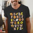 Alphabet Turkey Thanksgiving Costume Preschool Teacher Men Women Men's V-Neck T-Shirt, funny gift