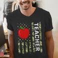 American Flag Camouflage Teacher Patriotic 4th Of July Men's V-Neck T-Shirt, funny gift American Flag Camouflage Teacher Patriotic 4th Of July Men's V-Neck T-Shirt, funny gift