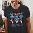 All American Teacher Pencil Coquette Bow USA Flag Teachers Men's V-Neck T-Shirt, funny gift All American Teacher Pencil Coquette Bow USA Flag Teachers Men's V-Neck T-Shirt, funny gift