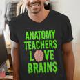 Anatomy Teachers Love Brains Halloween Teacher Costume Shirt Men's V-Neck T-Shirt, funny gift