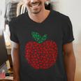 Apple Dot Pattern Art Teacher Appreciation Men Women Humor Men's V-Neck T-Shirt, funny gift Apple Dot Pattern Art Teacher Appreciation Men Women Humor Men's V-Neck T-Shirt, funny gift