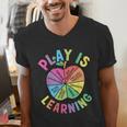 Apple Retro Play Is Learning Kindergarten Teacher Daycare Men's V-Neck T-Shirt, funny gift Apple Retro Play Is Learning Kindergarten Teacher Daycare Men's V-Neck T-Shirt, funny gift