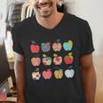 Art Apples Back To School For Teacher Student Men's V-Neck T-Shirt, funny gift