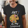 Art Is My Superpower Drawing Art Teacher Artists Men's V-Neck T-Shirt, funny gift Art Is My Superpower Drawing Art Teacher Artists Men's V-Neck T-Shirt, funny gift