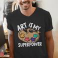 Art Is My Superpower Art Teacher Artist Painter Painting Men's V-Neck T-Shirt, funny gift Art Is My Superpower Art Teacher Artist Painter Painting Men's V-Neck T-Shirt, funny gift