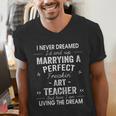 Art Teacher Christmas Xmas Never Dreamed Marrying Men's V-Neck T-Shirt, funny gift