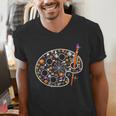 Art Teacher Pumpkin Scary Halloween Costume Men Women Men's V-Neck T-Shirt, funny gift Art Teacher Pumpkin Scary Halloween Costume Men Women Men's V-Neck T-Shirt, funny gift
