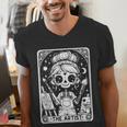 Artist Tarot Card Skeleton Painter Art Teacher Witchy Men's V-Neck T-Shirt, funny gift Artist Tarot Card Skeleton Painter Art Teacher Witchy Men's V-Neck T-Shirt, funny gift