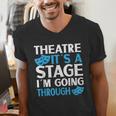 Theater Teacher Drama Teacher Theater Nerd Actor Men Women Kids Men's V-Neck T-Shirt, funny gift