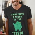 Autism Awareness Neurodiversity Teacher Frog I May Have A Touch Of The Tism Neurodivergent Small Men's V-Neck T-Shirt, funny gift Autism Awareness Neurodiversity Teacher Frog I May Have A Touch Of The Tism Neurodivergent Small Men's V-Neck T-Shirt, funny gift