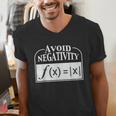 Avoid Negativity Math Teacher Men's V-Neck T-Shirt, funny gift