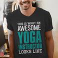This Is What An Awesome Yoga Instructor Yoga Teacher Men's V-Neck T-Shirt, funny gift This Is What An Awesome Yoga Instructor Yoga Teacher Men's V-Neck T-Shirt, funny gift