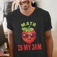 Back To School Math Is My Jam Math Teacher Men's V-Neck T-Shirt, funny gift Back To School Math Is My Jam Math Teacher Men's V-Neck T-Shirt, funny gift