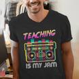 Back To School Retro Teaching Is My Jam 80s Teacher Boombox Men's V-Neck T-Shirt, funny gift Back To School Retro Teaching Is My Jam 80s Teacher Boombox Men's V-Neck T-Shirt, funny gift