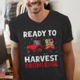 Back To School Teacher Farming Tractor Farmer Kids 100th Day Men's V-Neck T-Shirt, funny gift Back To School Teacher Farming Tractor Farmer Kids 100th Day Men's V-Neck T-Shirt, funny gift