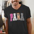 Back To School Teacher Para Preppy Checkered Para Life Men's V-Neck T-Shirt, funny gift