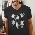 Ballet Ghost Dancer Spooky Dance Teacher Halloween Costume Men's V-Neck T-Shirt, funny gift Ballet Ghost Dancer Spooky Dance Teacher Halloween Costume Men's V-Neck T-Shirt, funny gift