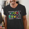 Battery Life Of a Paraprofessional Para Teacher Life Men's V-Neck T-Shirt, funny gift Battery Life Of a Paraprofessional Para Teacher Life Men's V-Neck T-Shirt, funny gift