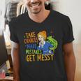 Beauty Teacher Take Chances Make Mistakes Get Messy Men's V-Neck T-Shirt, funny gift Beauty Teacher Take Chances Make Mistakes Get Messy Men's V-Neck T-Shirt, funny gift