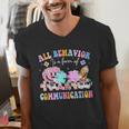 All Behavior Is A Form Of Communication SPED Teacher Autism Men's V-Neck T-Shirt, funny gift All Behavior Is A Form Of Communication SPED Teacher Autism Men's V-Neck T-Shirt, funny gift