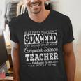 Best Computer Science Teacher Shirt Succeed Teaching Men's V-Neck T-Shirt, Science Teacher Shirts, funny gift