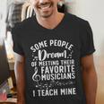 Best Music Teacher For Men Women Musician Band Piano Teacher Men's V-Neck T-Shirt, funny gift