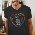 Best Teacher Ever Teacher Motivational Appreciation Men's V-Neck T-Shirt, funny gift Best Teacher Ever Teacher Motivational Appreciation Men's V-Neck T-Shirt, funny gift