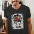 Bleached Teacher Para Life Paraprofessional Cute Messy Bun For Men Women Girls Kids Men's V-Neck T-Shirt, funny gift Bleached Teacher Para Life Paraprofessional Cute Messy Bun For Men Women Girls Kids Men's V-Neck T-Shirt, funny gift