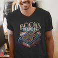 Books Rock Rock'n Roll Science Of Reading Teachers Guitar Men's V-Neck T-Shirt, Science Teacher Shirts, funny gift Books Rock Rock'n Roll Science Of Reading Teachers Guitar Men's V-Neck T-Shirt, Science Teacher Shirts, funny gift