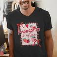 Bow Strawberry Kindergarten Is My Jam Teacher Kinder Team Men's V-Neck T-Shirt, funny gift