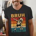 Bruh It's Field Day Teacher Happy Field Day Dabbing Boy Men's V-Neck T-Shirt, funny gift