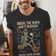 Bruh The Math Ain’t Mathin Halloween Skeleton Math Teacher Men's V-Neck T-Shirt, funny gift Bruh The Math Ain’t Mathin Halloween Skeleton Math Teacher Men's V-Neck T-Shirt, funny gift