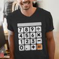 Calculator Easy Halloween Costume For Math Teacher Men's V-Neck T-Shirt, funny gift Calculator Easy Halloween Costume For Math Teacher Men's V-Neck T-Shirt, funny gift
