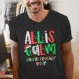 All Calm Said No Teacher Teacher Christmas Lights Men's V-Neck T-Shirt, funny gift