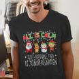 All Is Calm Xmas Kindergarten Christmas Season Teacher Men's V-Neck T-Shirt, funny gift
