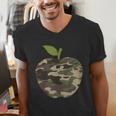 Camo Apple Camouflage Clothing School Student Camo Teacher Men Women Kids Men's V-Neck T-Shirt, funny gift Camo Apple Camouflage Clothing School Student Camo Teacher Men Women Kids Men's V-Neck T-Shirt, funny gift