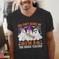 You Can't Scare Me I'm A 2nd Grade Teacher Halloween Men's V-Neck T-Shirt, 2nd Grade Teacher Shirts, funny gift You Can't Scare Me I'm A 2nd Grade Teacher Halloween Men's V-Neck T-Shirt, 2nd Grade Teacher Shirts, funny gift