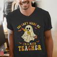 You Can't Scare Me I'm A Math Teacher Halloween Ghost Groovy Men's V-Neck T-Shirt, Groovy Teacher Shirts, funny gift You Can't Scare Me I'm A Math Teacher Halloween Ghost Groovy Men's V-Neck T-Shirt, Groovy Teacher Shirts, funny gift